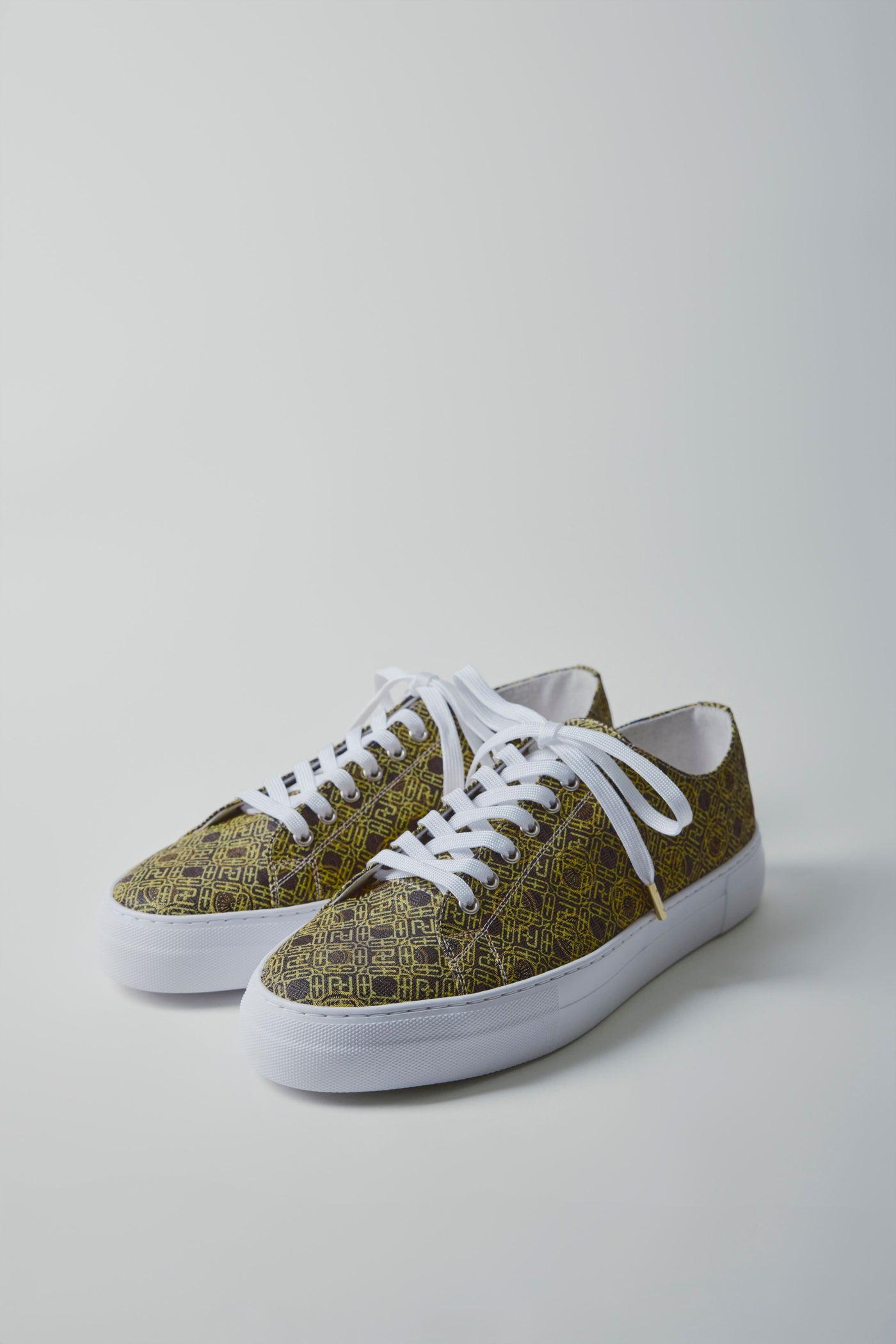 Nishijin-ori sneakers, monogram yellow