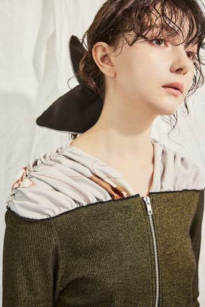 Zip-up cardigan
