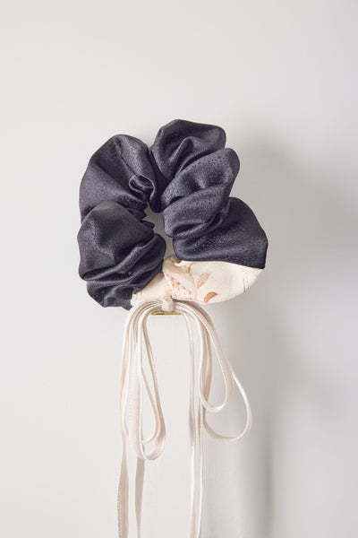 Ribbon, Scrunchie, Black