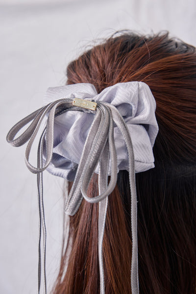 Ribbon, Scrunchie, White