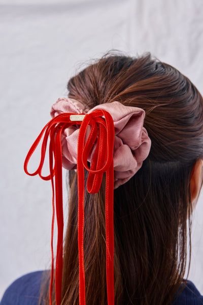 Ribbon, scrunchie, pink