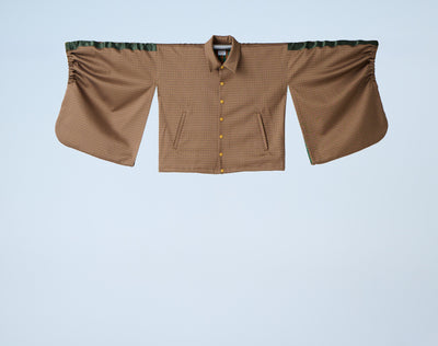 Ring Pattern Jacquard Track Jacket Gold Orange