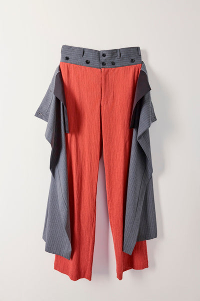 Wrap long pants (striped)