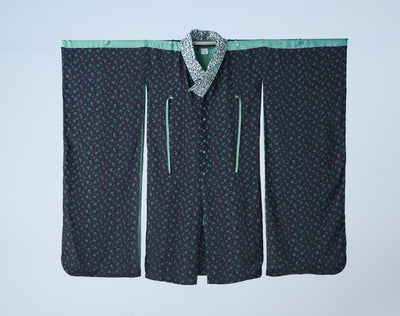 Petal Jacquard Long Jacket Green