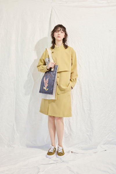 Asymmetrical shirt jacket