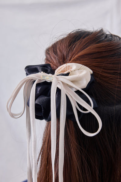 Ribbon, Scrunchie, Black