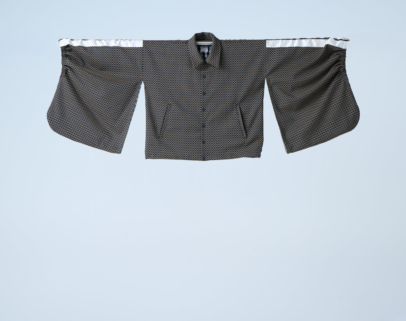 Ring Pattern Jacquard Track Jacket Black