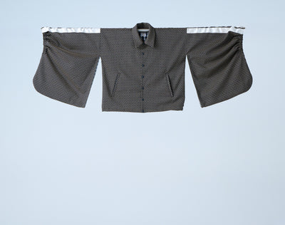 Ring Pattern Jacquard Track Jacket Black
