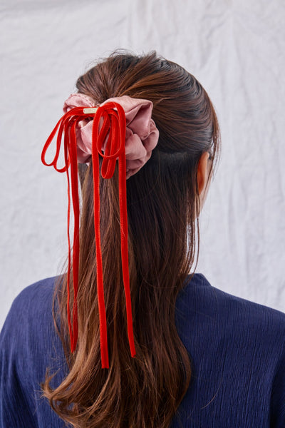 Ribbon, scrunchie, pink