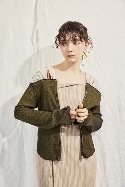 Zip-up cardigan