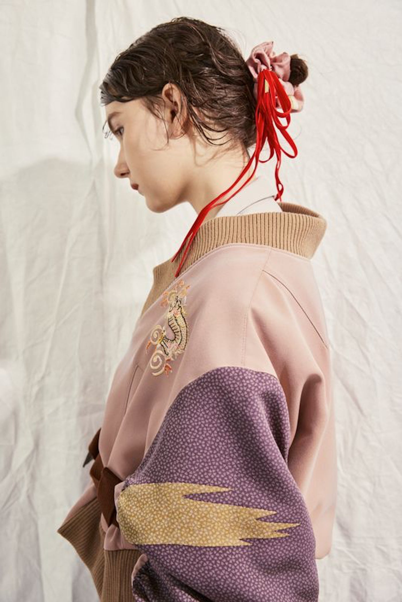 MA1 style blouson with dragon embroidery