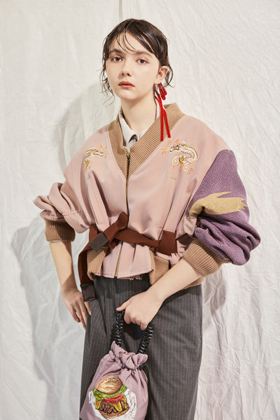 MA1 style blouson with dragon embroidery