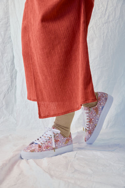 Nishijin-ori sneakers, monogram purple