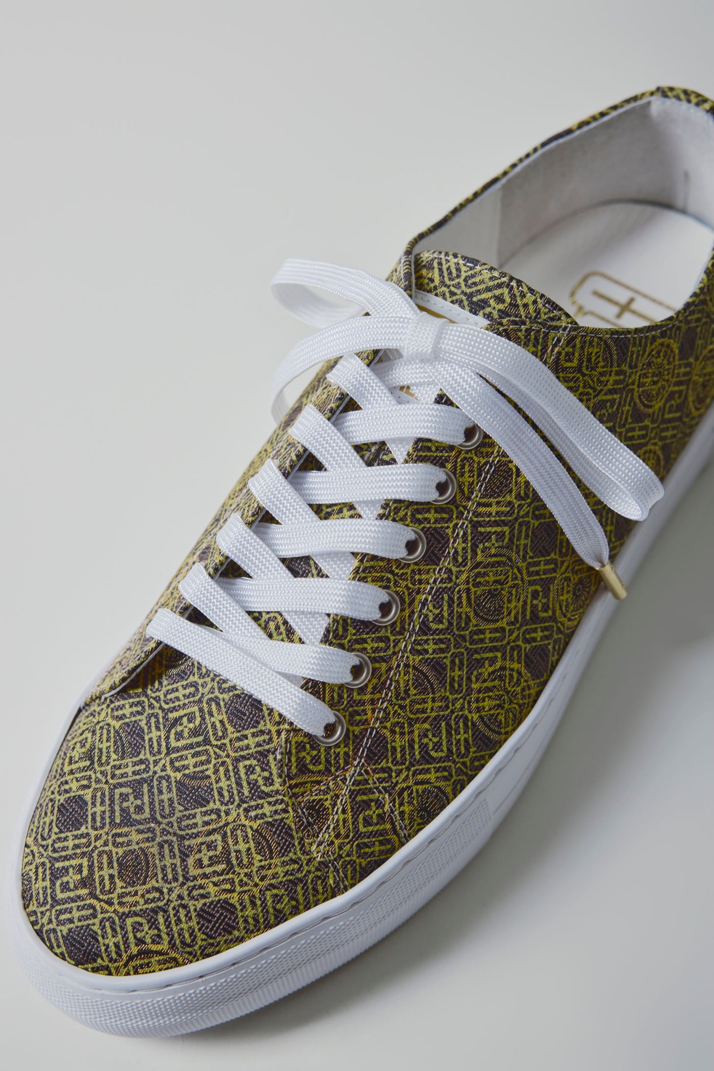 Nishijin-ori sneakers, monogram yellow