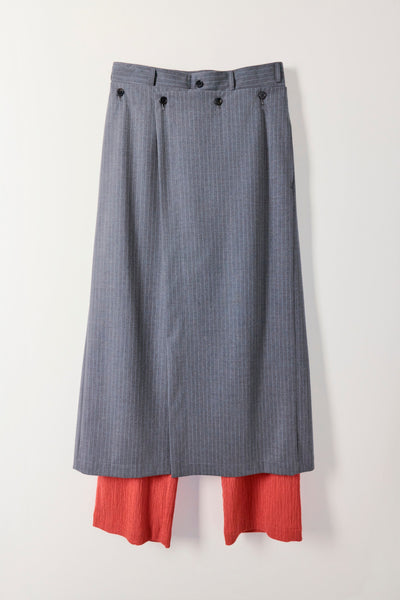 Wrap long pants (striped)