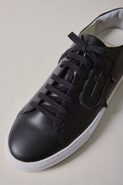 Icon Leather Sneakers (Black)