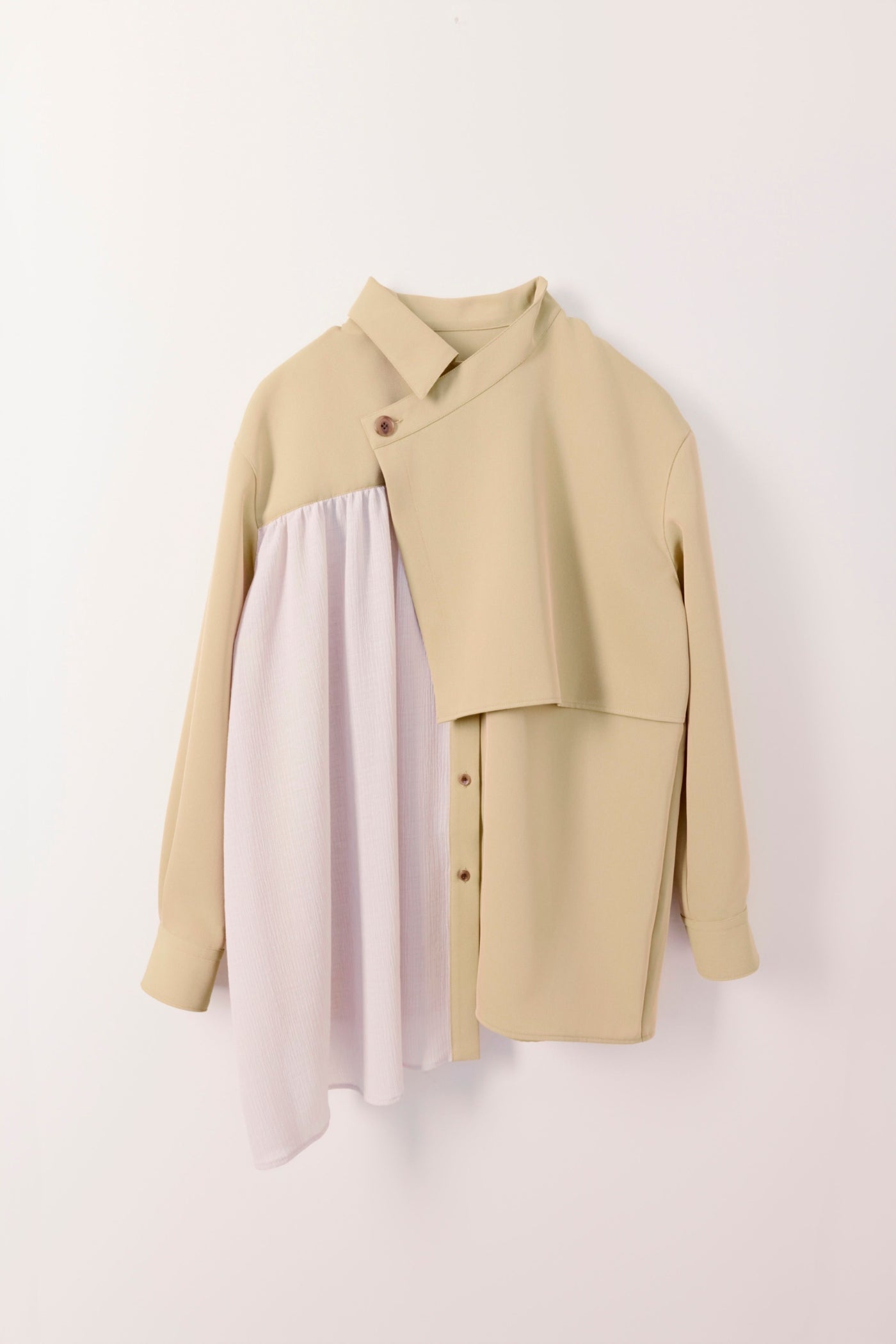 Asymmetrical shirt jacket