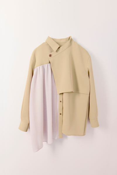 Asymmetrical shirt jacket