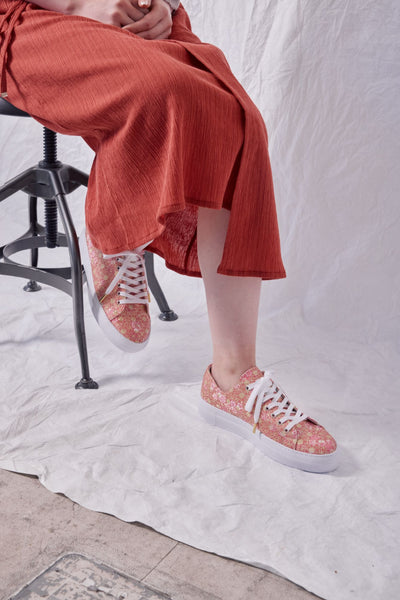 Nishijin-ori sneakers, monogram pink